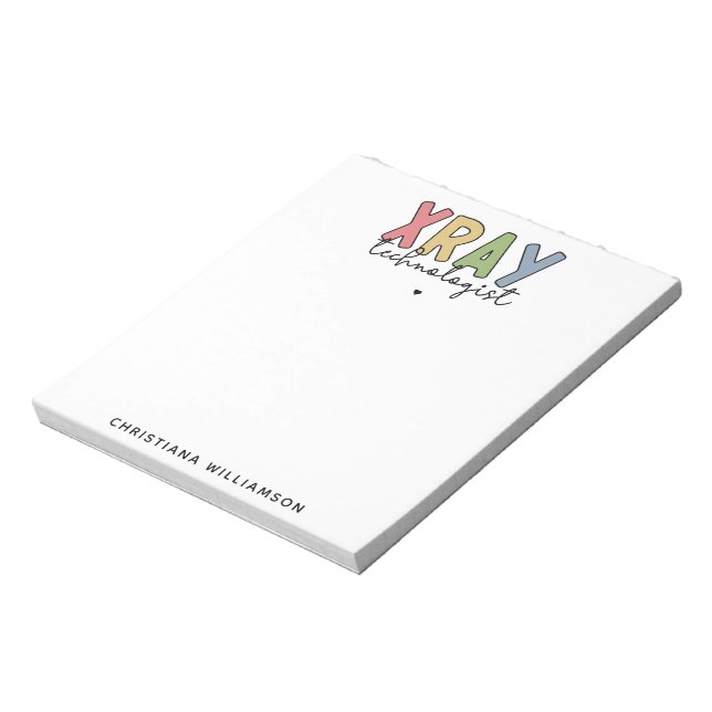Custom Xray Technologist Röntgen Tech Geschenke Notizblock (Rotiert)