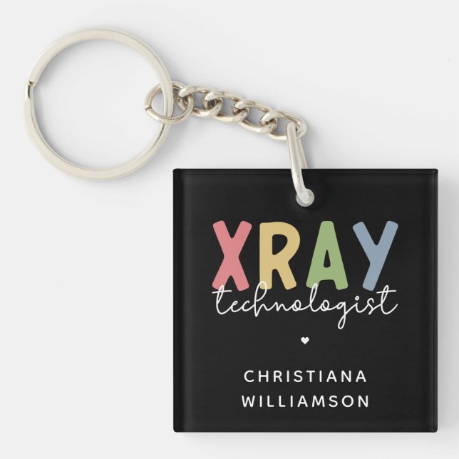 Custom Xray Technologist Röntgen Tech Geschenke Schlüsselanhänger (Vorderseite)