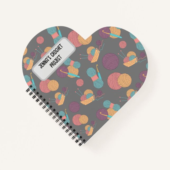 Custom Yarn Project Notizbuch (Vorderseite)