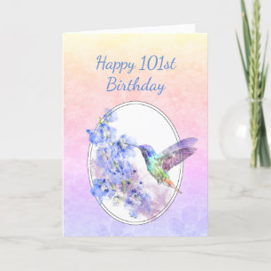 Custom Year Blank Inn Hummingbird Geburtstag Dankeskarte