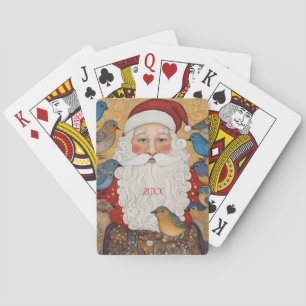Custom Year Boho Santa Claus Spielkarten