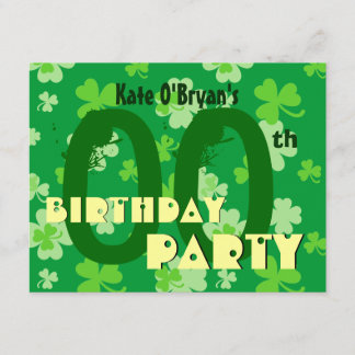 Custom Year Kleeblatts Birthday Party V07 Einladung
