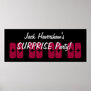 Custom Year Überraschung Geburtstagsparty Grunge S Poster