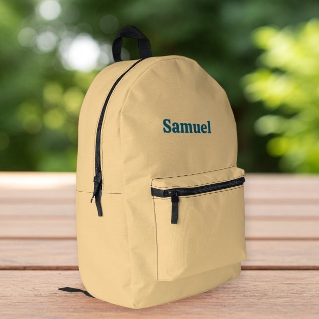 Custom Yellow Backpack for Him and Her Bedruckter Rucksack (Von Creator hochgeladen)