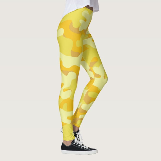Custom Yellow Camouflage Leggings (Rechts)