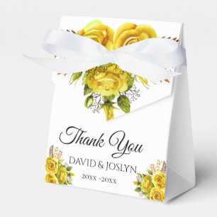 Custom Yellow Floral Herbst Hochzeitstag Jubiläum Geschenkschachtel