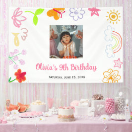 Custom Yellow Lila Birthday Banner