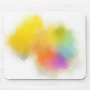 Custom Yellow Rosa Red Blue Green Colors Abstrakt Mousepad
