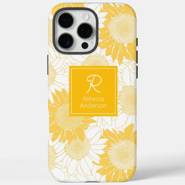 Custom Yellow Sunflower Case-Mate iPhone Hülle (Rückseite)