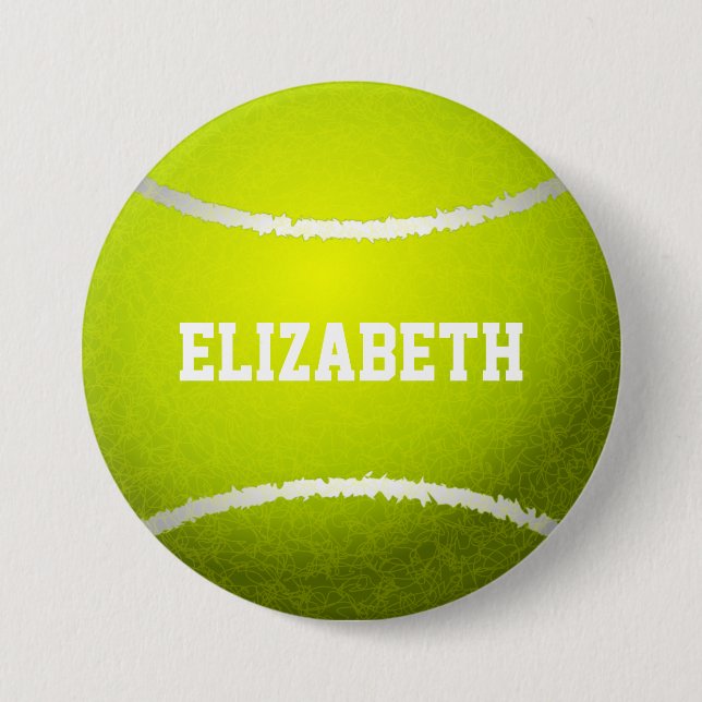 Custom Yellow Tennis Ball Button (Vorderseite)