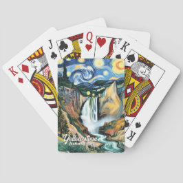 Custom Yellowstone Lower Falls Van Gogh Colorful Spielkarten