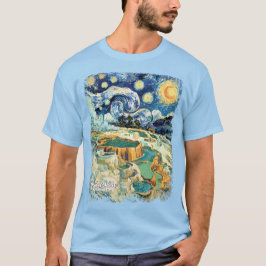 Custom Yellowstone Mammoth Hot Springs Van Gogh T-Shirt
