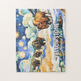 Custom Yellowstone Wildlife Buffalo Vibrant Nature Puzzle