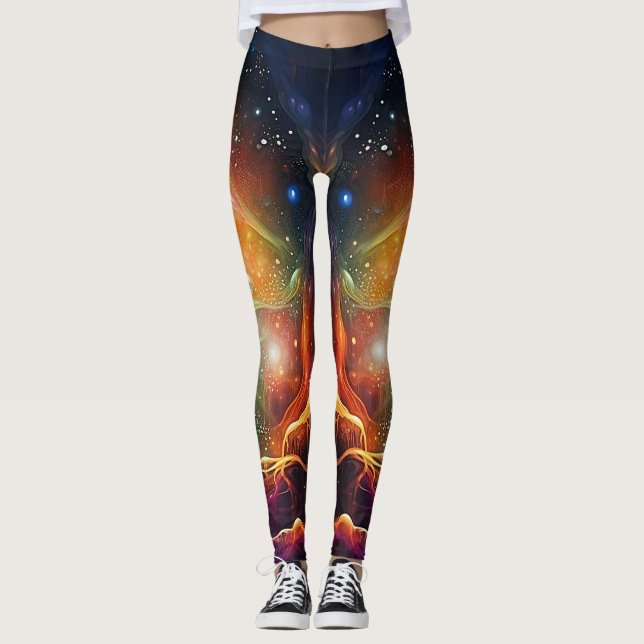 Custom Yoga Leggings mit Chakren (Vorderseite)