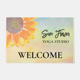 Custom Yoga Studio Sunflower Doormat Fußmatte