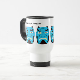 Custom Yokai Oni (japanischer Dämon) Travel Mug Reisebecher