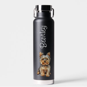 Custom Yorkshire Terrier mit Dog's Name Yorkie Trinkflasche