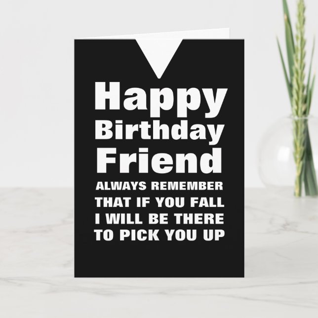 Custom You Fall Funny Happy Birthday Friend Card Karte (Vorderseite)