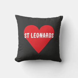 Custom your city or St Leonards heart Throw Pillow Kissen