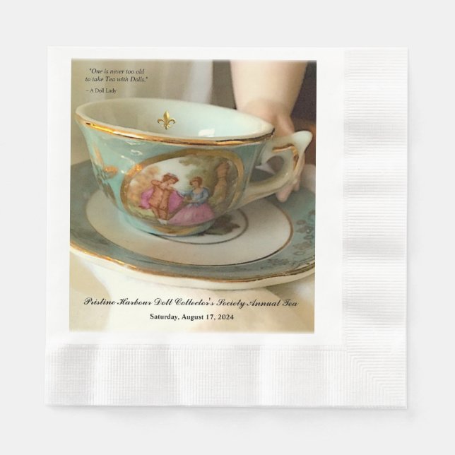 Custom [Your Event] French Teacup Napkins Serviette (Vorderseite)
