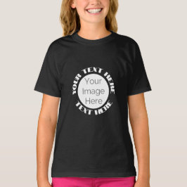 custom your image here, photo text edit circle  T-Shirt