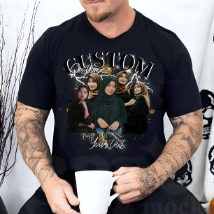 Custom Your Oben Bootleg Foto Bootleg Girlfriend T-Shirt