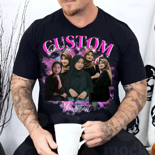 Custom Your Oben Bootleg Foto Bootleg Girlfriend T-Shirt