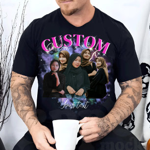 Custom Your Oben Bootleg Foto Bootleg Girlfriend T-Shirt