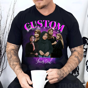 Custom Your Oben Bootleg Foto Bootleg Girlfriend T-Shirt