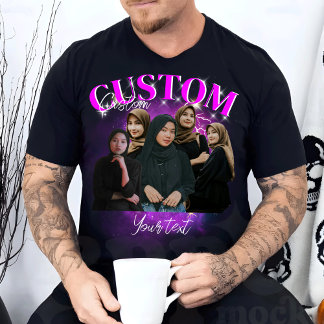 Custom Your Oben Bootleg Foto Bootleg Girlfriend T-Shirt