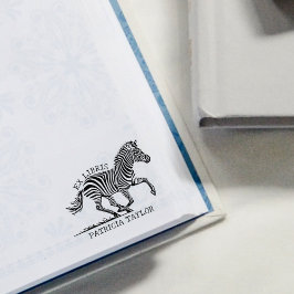 Custom Zebra Ex Libris Buchzeichen Gummistempel