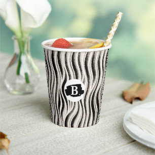 Custom Zebra Paper Cup - Personalisiertes Party Pappbecher