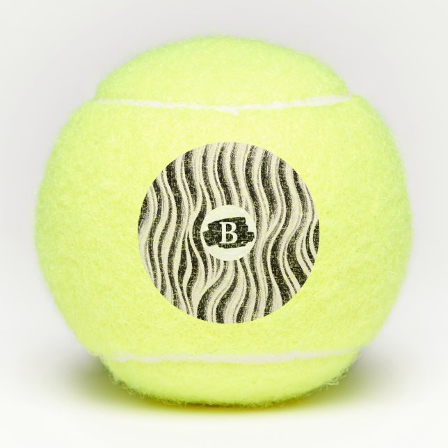 Custom Zebra Strip Tennis Balls Tennisbälle (Vorderseite)