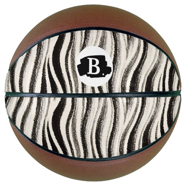 Custom Zebra Stripe Basketball (Vorderseite)