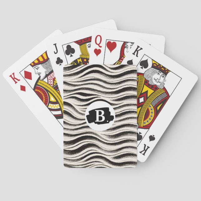 Custom Zebra Stripe Poker Cards Spielkarten (Rückseite)