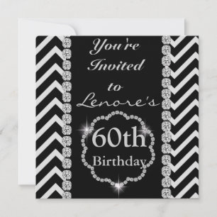 CUSTOM ZICKZACK BLING Einladung zum Geburtstag