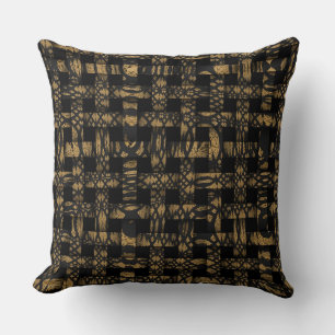 Custom Zigzag Leopard Black Weave Muster Pillow Kissen