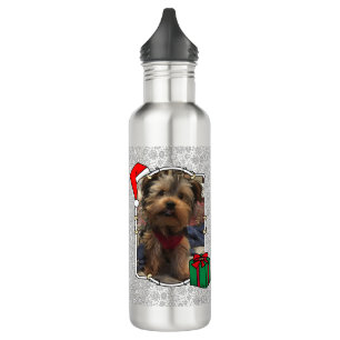 Custom Zwei Foto Weihnachtsfeier Weihnachtsmannmüt Edelstahlflasche