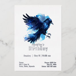 Custome Crow Birthday Folieneinladung
