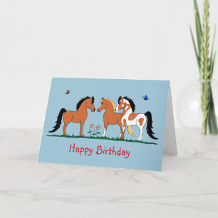 Custome Horse Pals Birthday Card Karte