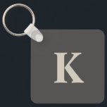 Custome Mit Monogramm Gray Schlüsselanhänger<br><div class="desc">Dieser niedliche Schlüsselanhänger mit dem Original auf beiden Seiten des Schlüsselanhängers in stylishen Grautönen. Jetzt anpassen,  um Ihr erstes Monogramm hinzuzufügen.</div>