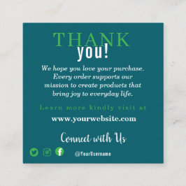 Customer Appreciation Business Note Card Begleitkarte
