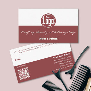 Customer Code Hair Salon Reader a Friend Empfehlungskarte