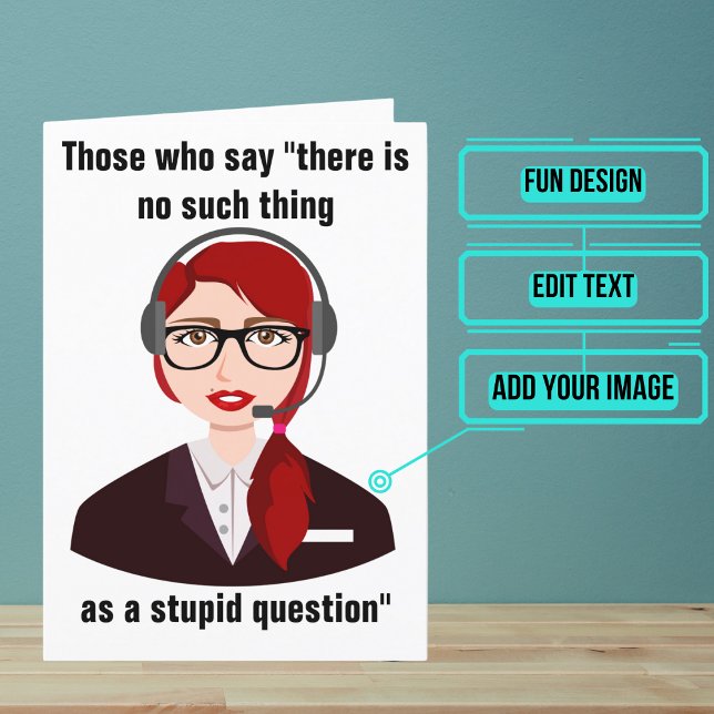 Customer Service Rep Funny Birthday Card Karte (Looking for the perfect card for that clever customer service rep friend of yours.)