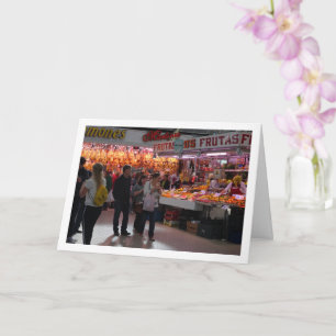 Customers at the Mercado Central, Valencia, Spain Karte