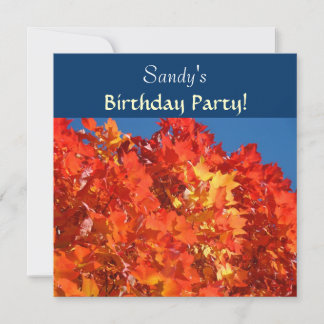CustomIhr Name Geburtstagsparty Einladungen Herbst