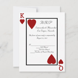 CustomInvites Spielkarte König/Königin RSVP Karte