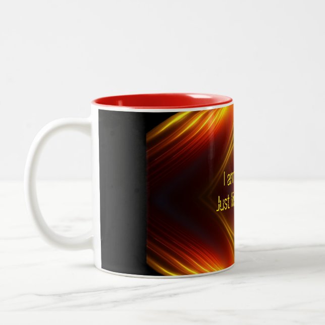 Customisable fun message zweifarbige tasse (Links)