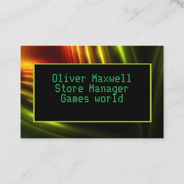 Customisable futuristic space abstract business ca visitenkarte (Vorderseite)