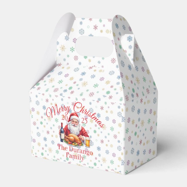 Customisable Jolly Santa Claus Christmas Party  Geschenkschachtel (Vorderseite)